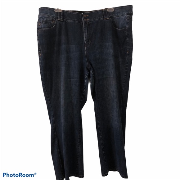 LANE BRYANT Distinctly Boot Jeans Tight Tummy Tech 24 W Petite - Picture 2 of 11